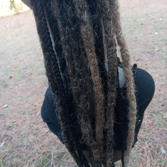 Black brown handmade Ombre tie on loc extensions - Picture 11 of 13